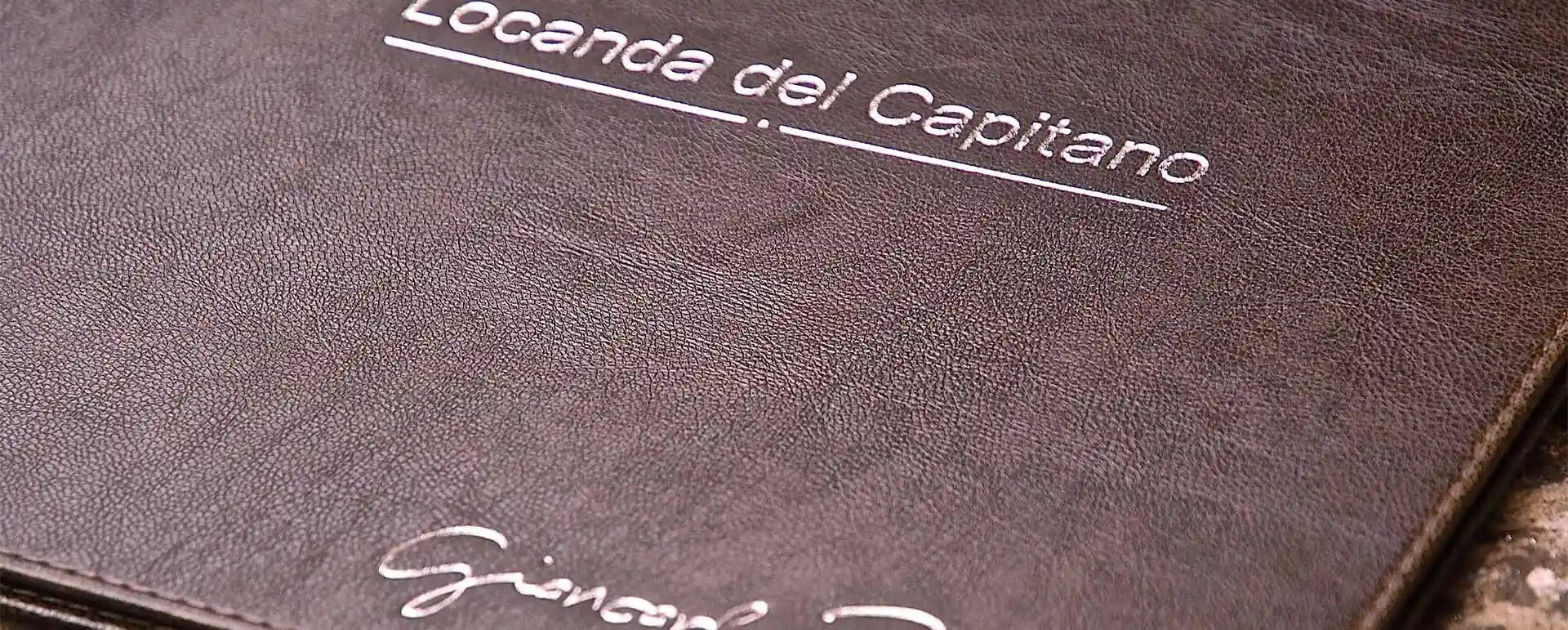 Menu La locanda del Capitano chef Giancarlo Polito. Restaurant in Montone, Umbria, Italy