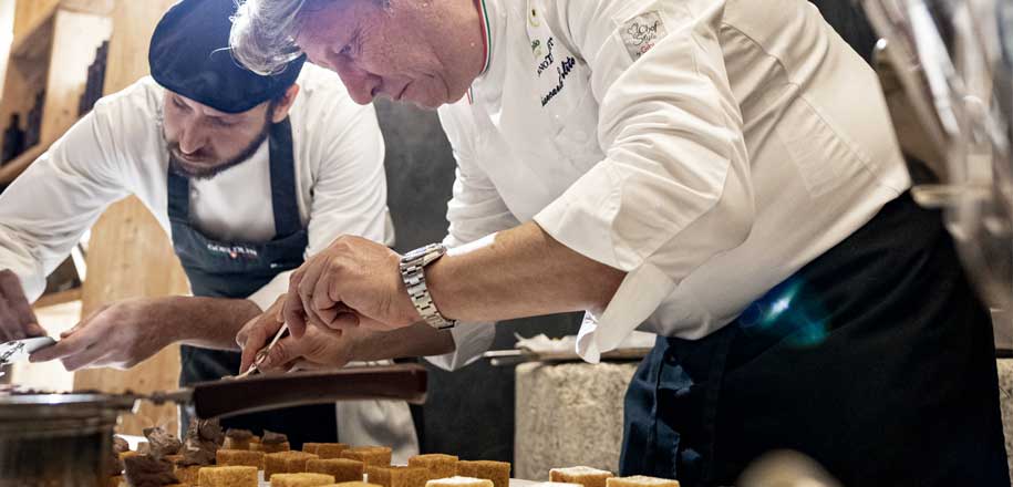 Chef Giancarlo Polito della Locanda del Capitano Montone, Perugia, Umbria